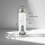 Botella de Agua de Vidrio con Cuarzo Natural - Image 2