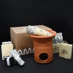 kit brasero sahumador en caja