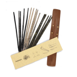 15 inciensos artesanales con pebetero de madera