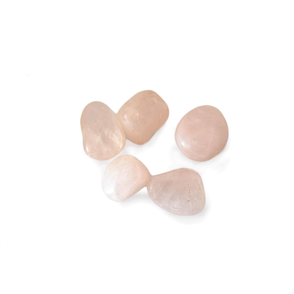 cuarzos rosas fondo blanco