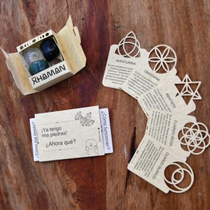 kit de cuarzos con tarjetas de información