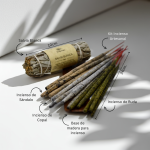 Kit con Pebetero, Salvia Blanca e Inciensos Artesanales - Image 2