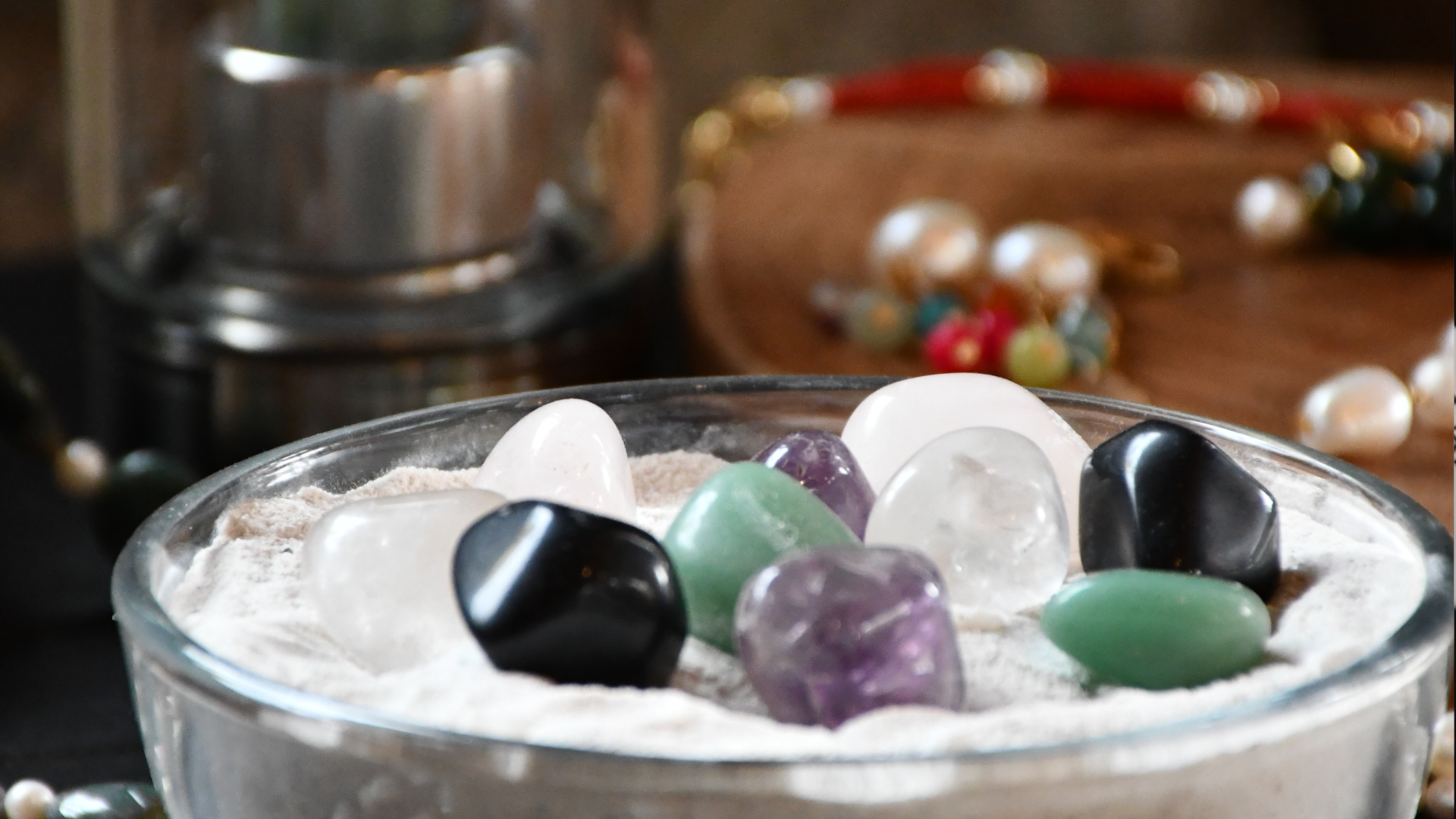 cuarzos de proteccion sobre arena